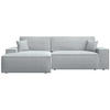 ECKSOFA Farese New Hellgrau Chenille - Hellgrau/Schwarz, Kunststoff/Textil (267/167cm) - Selsey