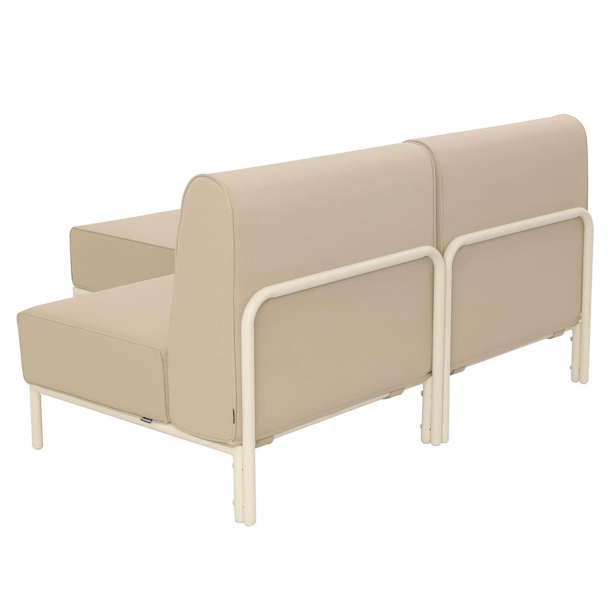 GARTENSOFA mit 2 Sitzplätzen, Beige - Beige, Textil (153/78/144cm) - Oviala