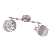 DECKENLEUCHTE RITA Silber mit schwenkbaren Spots - Silberfarben, Metall (15.5/32.5/10cm) - Globo Lighting