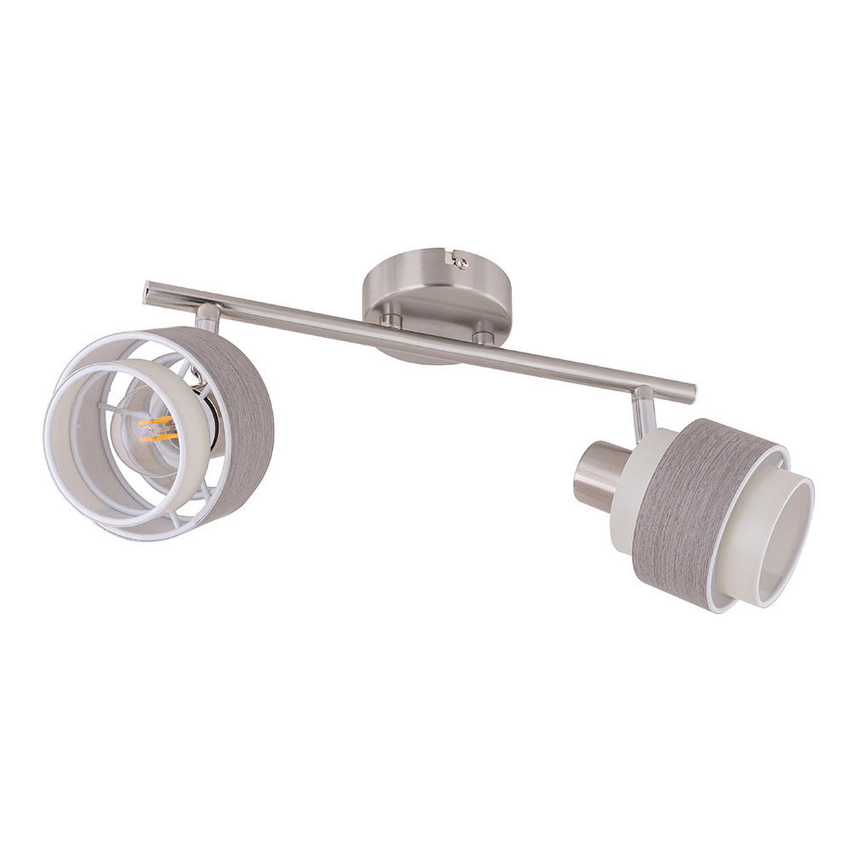 DECKENLEUCHTE RITA Silber mit schwenkbaren Spots - Silberfarben, Metall (15.5/32.5/10cm) - Globo Lighting