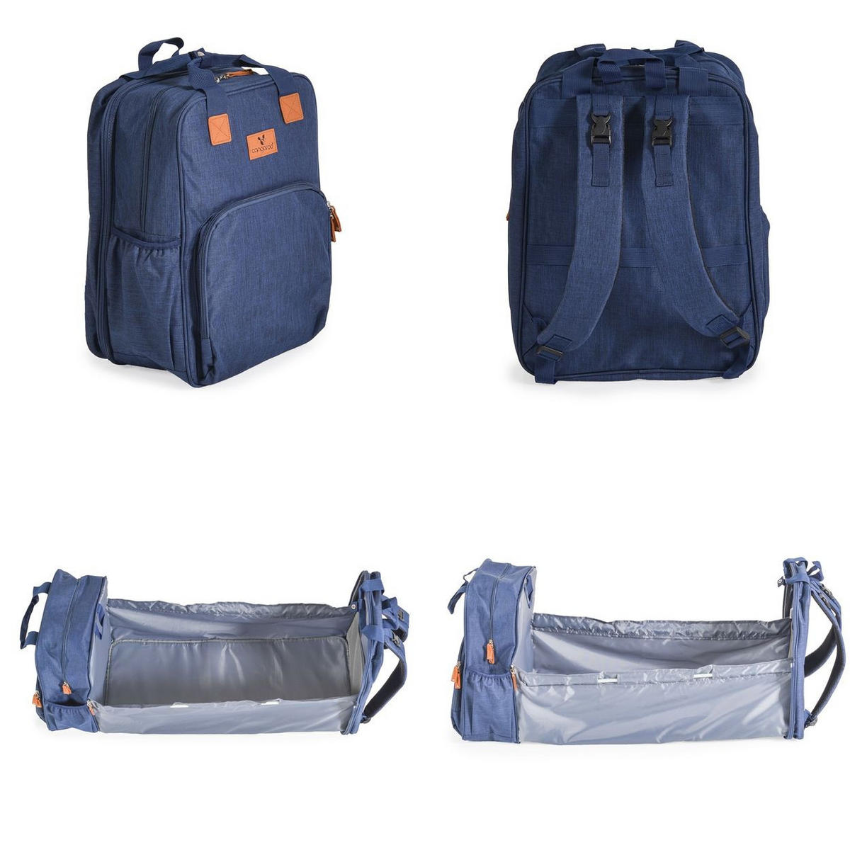 KINDERWAGENTASCHE Liana blau 2-in-1 Funktion, als Babybett nutzbar, als Rucksack verwendbar - Blau, Textil (31/43/9cm) - Cangaroo