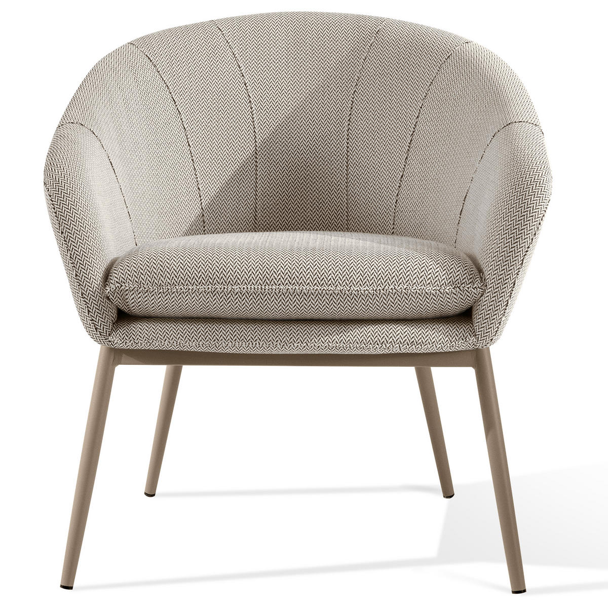 GARTENSESSEL SOLIS Loungesessel, - Braun, Textil/Metall (69/76/66cm) - KONSIMO®