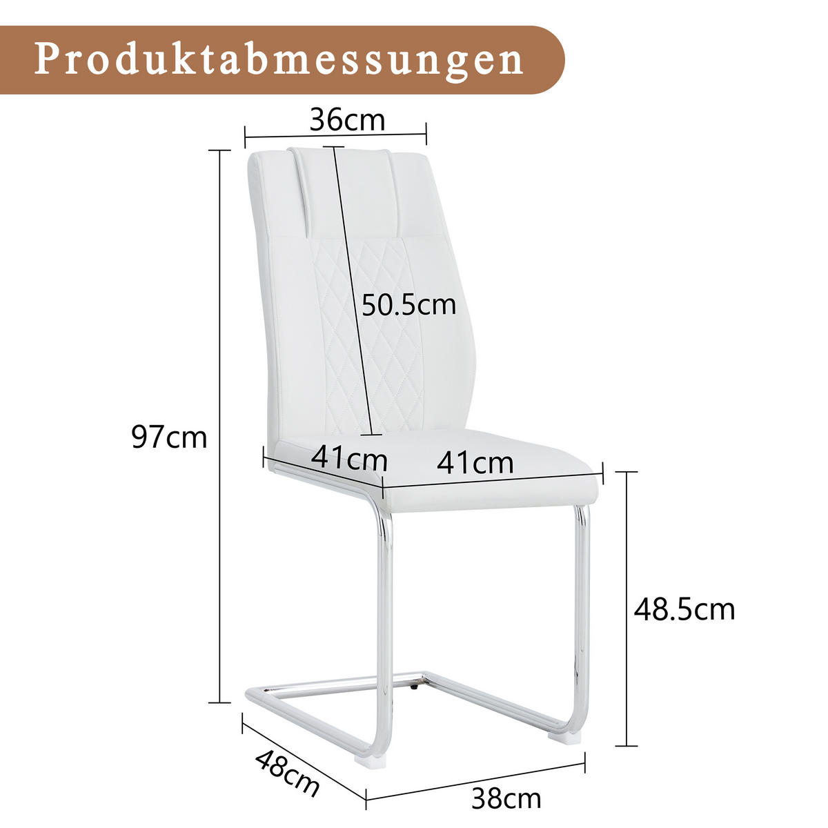 SCHWINGSTUHL DE-36497 4er-Set mit silbernen Metallbeinen Weiß - Silberfarben, Metall (48/97/41cm) - ComfortXL