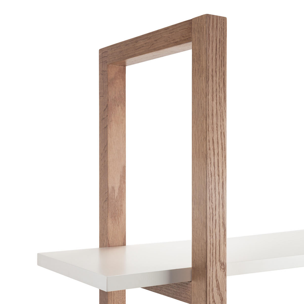 BÜCHERREGAL - Eiche teilmassiv, Weiß / Eiche - Weiß, Holzwerkstoff (110/190/28cm) - home24