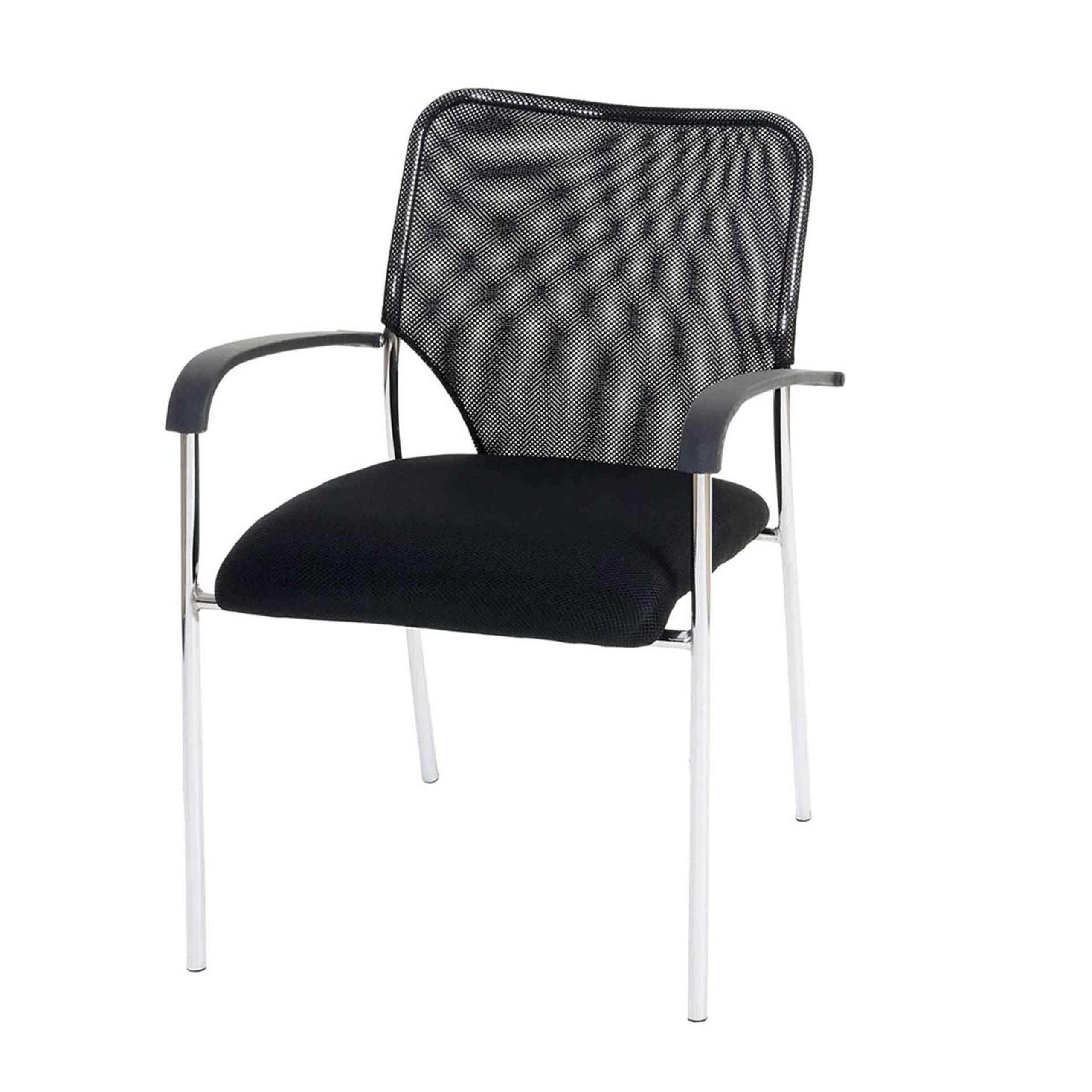 BESUCHERSTUHL 12ER-SET Schwarz - Schwarz, Textil (55/83/60cm) - MCW
