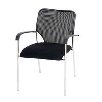 BESUCHERSTUHL 2er-Set mit Lehne 83x55x60cm Sitzhöhe 45cm Stoff/Textil Sitz Schwarz - Schwarz, Textil (55/83/60cm) - PROREGAL