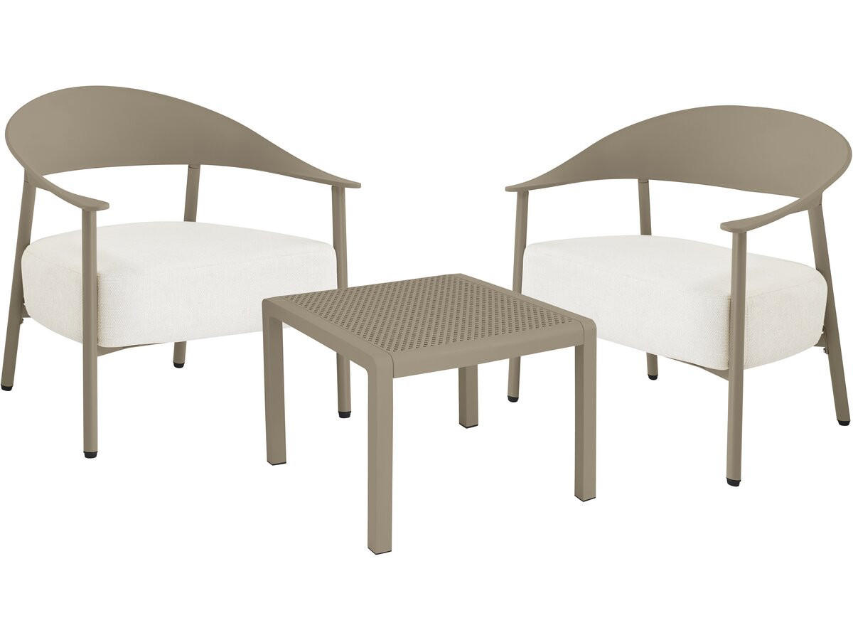 GARTENSITZGRUPPE céora Taupe - Taupe, Metall - Habitat Garten