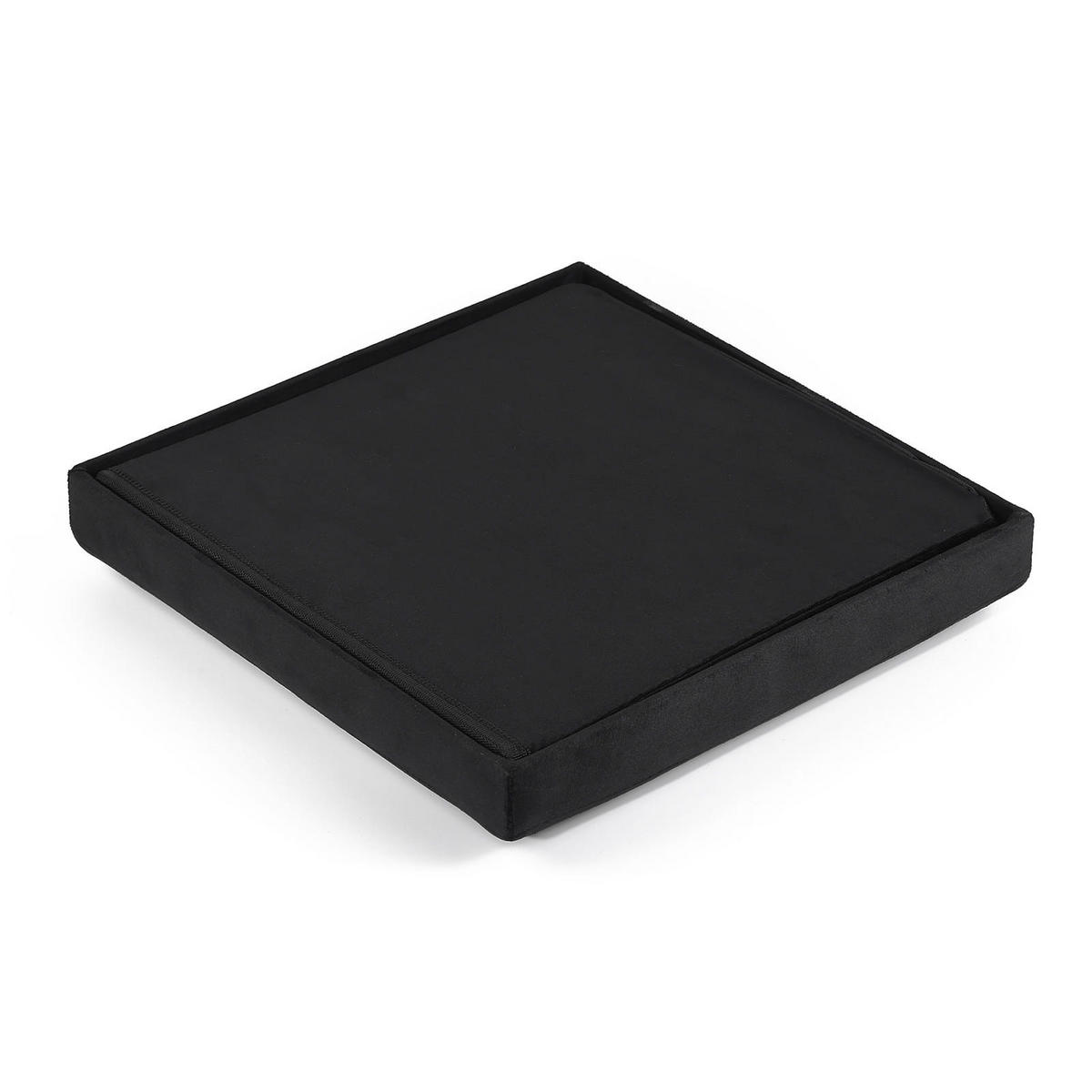 SITZBOX Ravello L mit Knöpfen Samt Schwarz - Schwarz, Textil (38/38/38cm) - Komodee