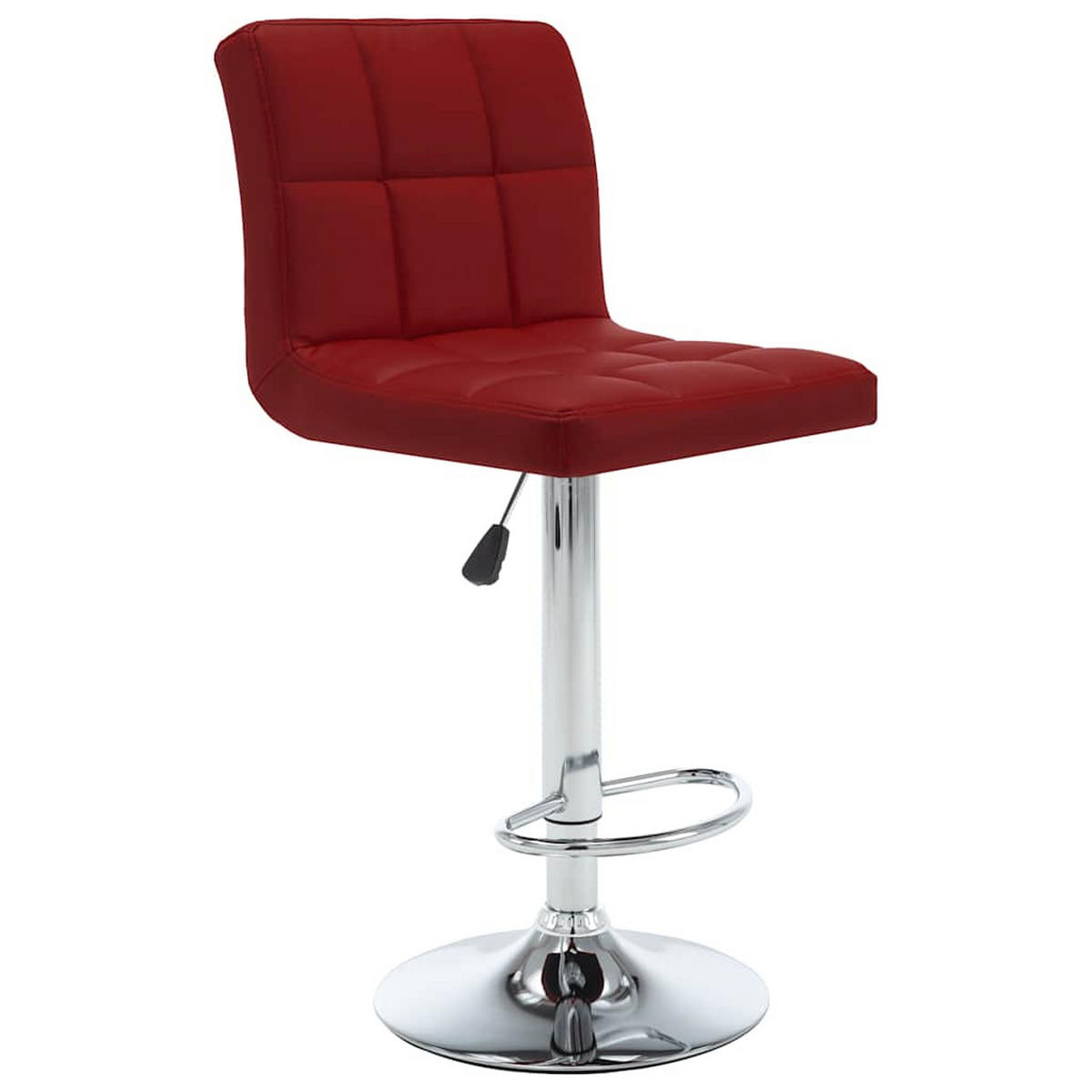 BARHOCKER 2er set Weinrot Kunstleder - Weinrot, Leder (47/114/40cm) - vidaXL