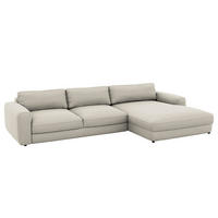 ECKSOFA mit Schlaffunktion - Hellgrau, Kunststoff/Textil (303/176cm) - home24