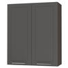 KÜCHENHÄNGESCHRANK Kvantum W4/80 Graphit Matt / Lava Matt 80 / 32,5 / 96cm - Dunkelgrau/Graphitfarben, Holz/Holzwerkstoff (80/96/32.5cm) - Feldmann-Wohnen