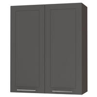 KÜCHENHÄNGESCHRANK Kvantum W4/80 Graphit Matt / Lava Matt 80 / 32,5 / 96cm - Dunkelgrau/Graphitfarben, Holz/Holzwerkstoff (80/96/32.5cm) - Feldmann-Wohnen