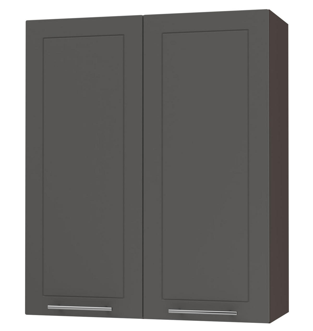 KÜCHENHÄNGESCHRANK Kvantum W4/80 Graphit Matt / Lava Matt 80 / 32,5 / 96cm - Dunkelgrau/Graphitfarben, Holz/Holzwerkstoff (80/96/32.5cm) - Feldmann-Wohnen