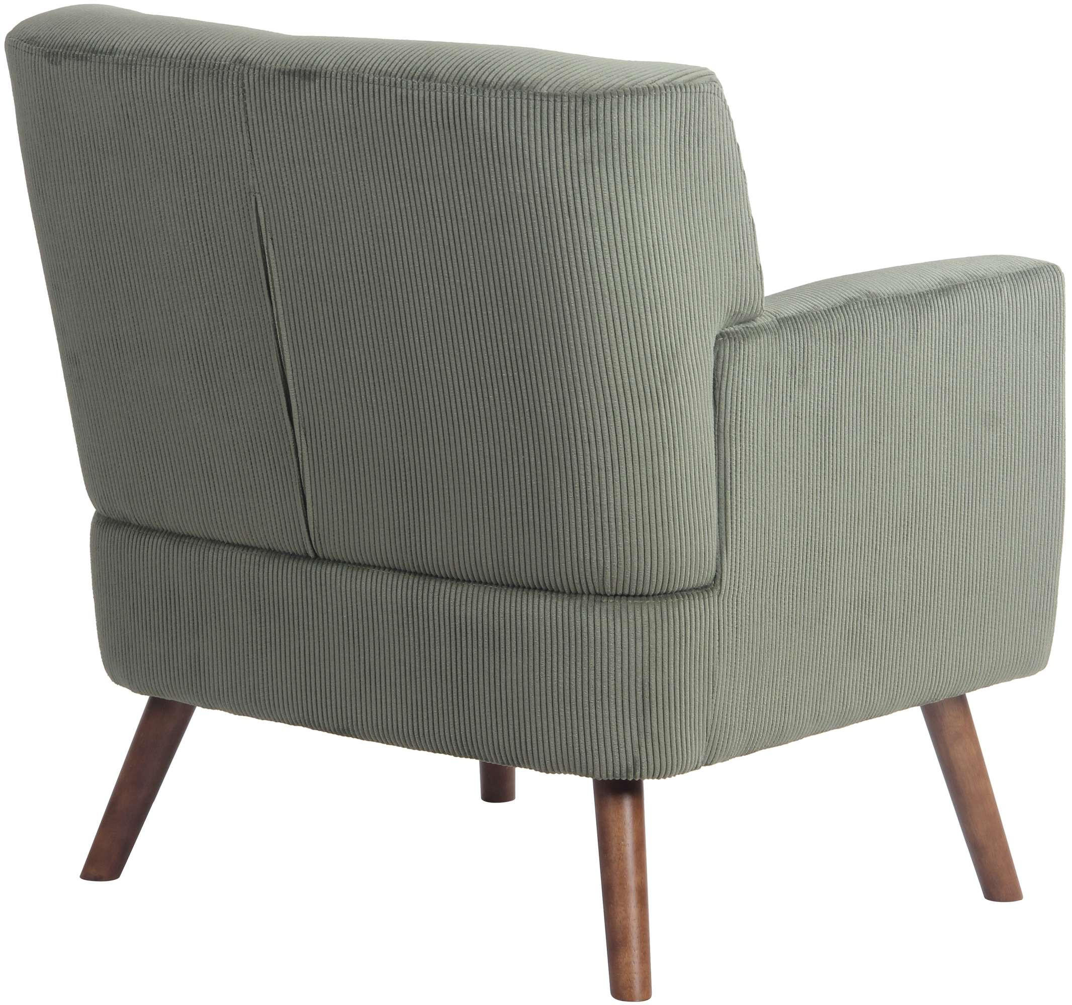 LOUNGESESSEL Muscat Cord Grün Sessel Lounger - Grün, Textil (72/80/74cm) - DELUKE