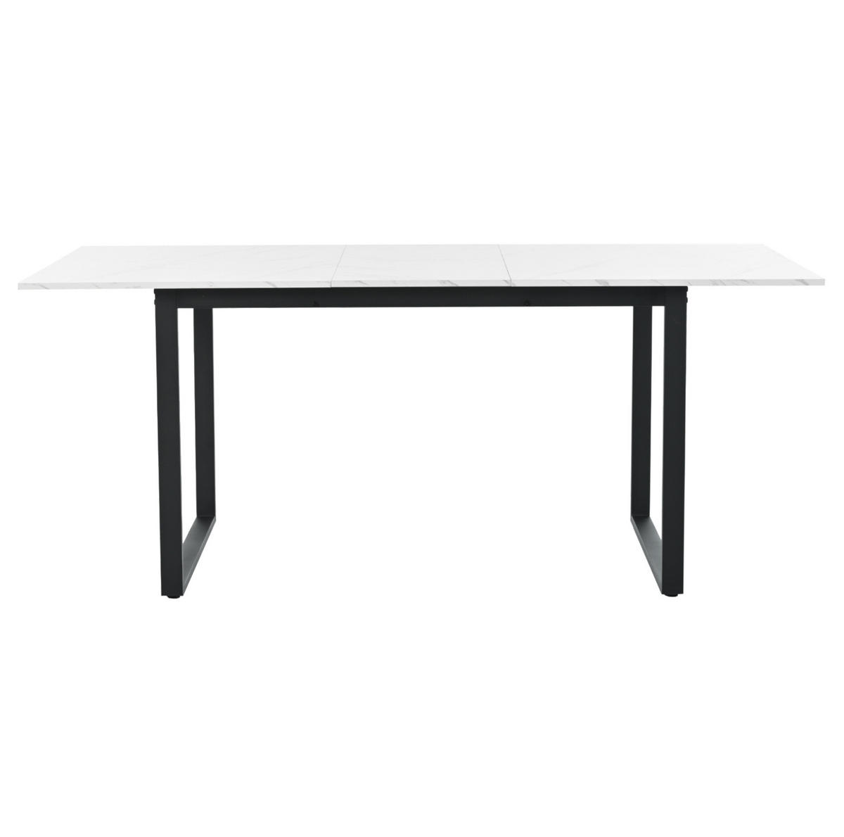 JÍDELNÍ stůl 140/180/80/75 cm bílý z MDF a kovu s rozkládací deskou - bílá, kompozitní dřevo (180/80/75cm) - OKWISH