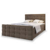 BOXBETT AMON 180x200 cm mit Matratze und Topper - Braun - Braun, Holz (180/200cm) - MASSENO