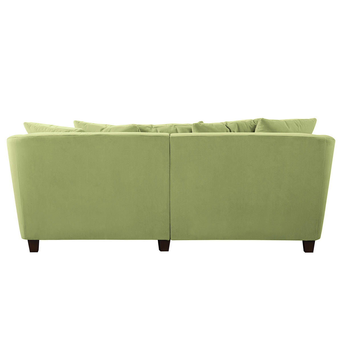 BIGSOFA - Braun/Grün, Holz/Textil (250/80/125cm) - home24