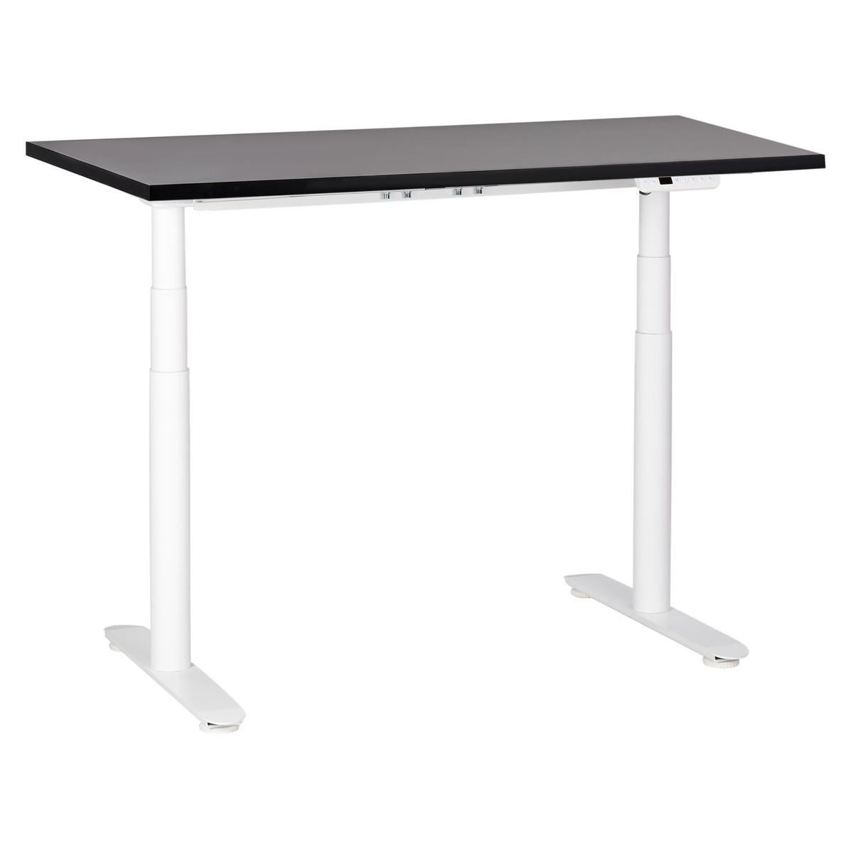 SCHREIBTISCH schwarzweiß 120/72 cm elektrisch höhenverstellbar Destin IV - Schwarz/Weiß, Holz (72/120/67cm) - Beliani