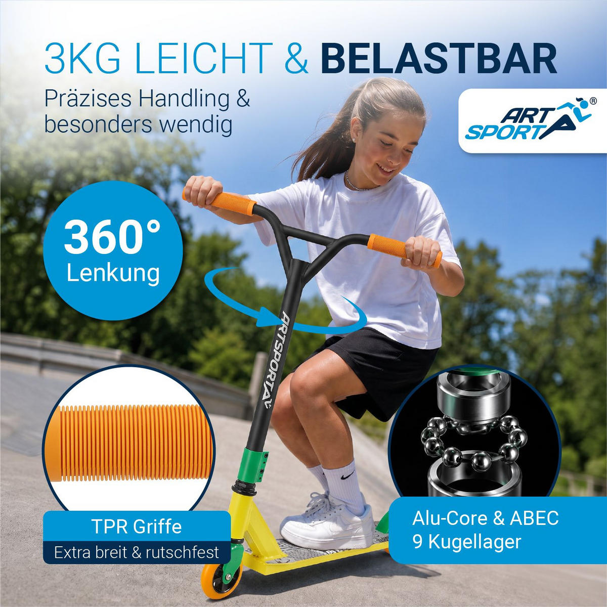 STUNTSCOOTER Street Life - Multicolor, Metall (66/47/84cm) - Artsport