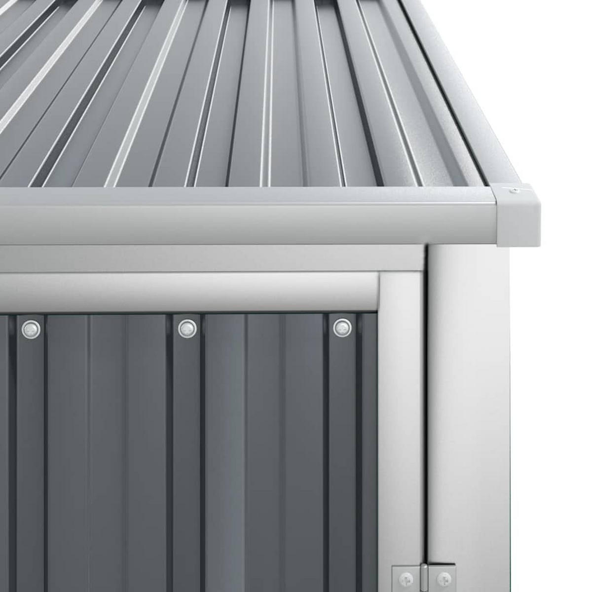 GERÄTEHAUS Grau 88/89/161 Cm Verzinkter Stahl - Grau, Metall (88/161/89cm) - vidaXL