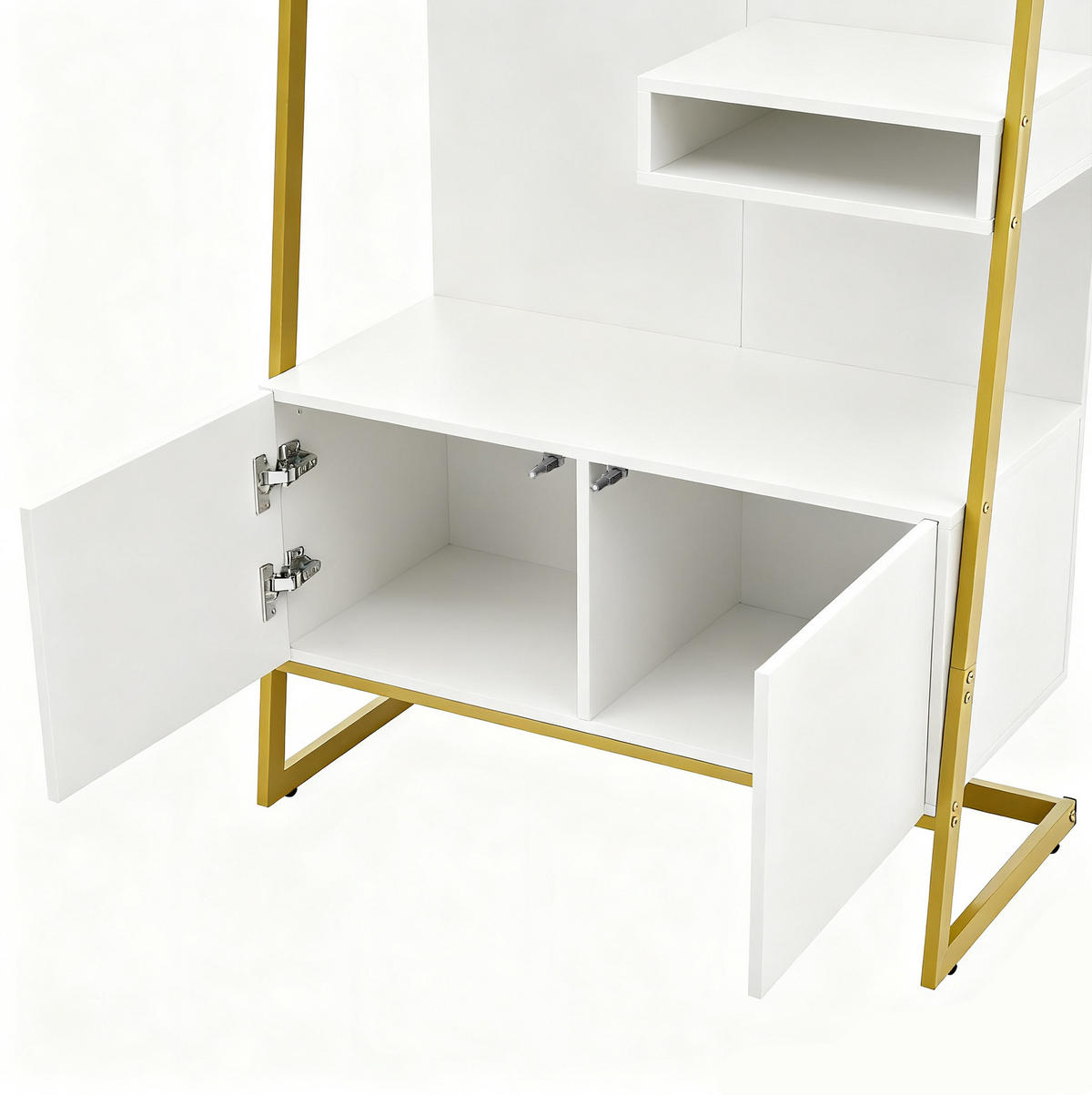 GARDEROBE 78/180,5/38,5 cm Weiß aus MDF mit Spiegel und Schuhschrank - Weiß, Holzwerkstoff (38.5/180.5/78cm) - OKMYHOME