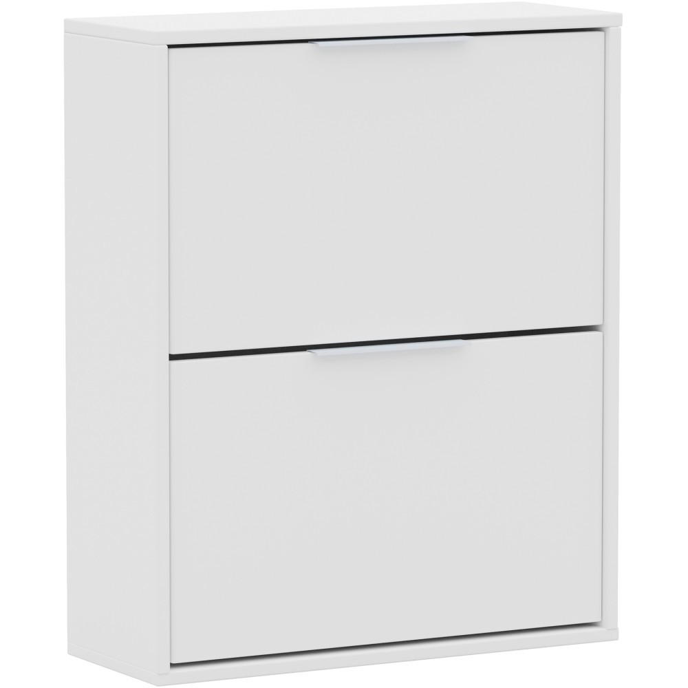 SCHUHSCHRANK Muno mit 2 Türen, weiß - Weiß, Holzwerkstoff (60/87.5/30cm) - Beautysofa