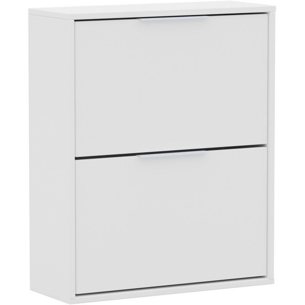 SCHUHSCHRANK Muno mit 2 Türen, weiß - Weiß, Holzwerkstoff (60/87.5/30cm) - Beautysofa