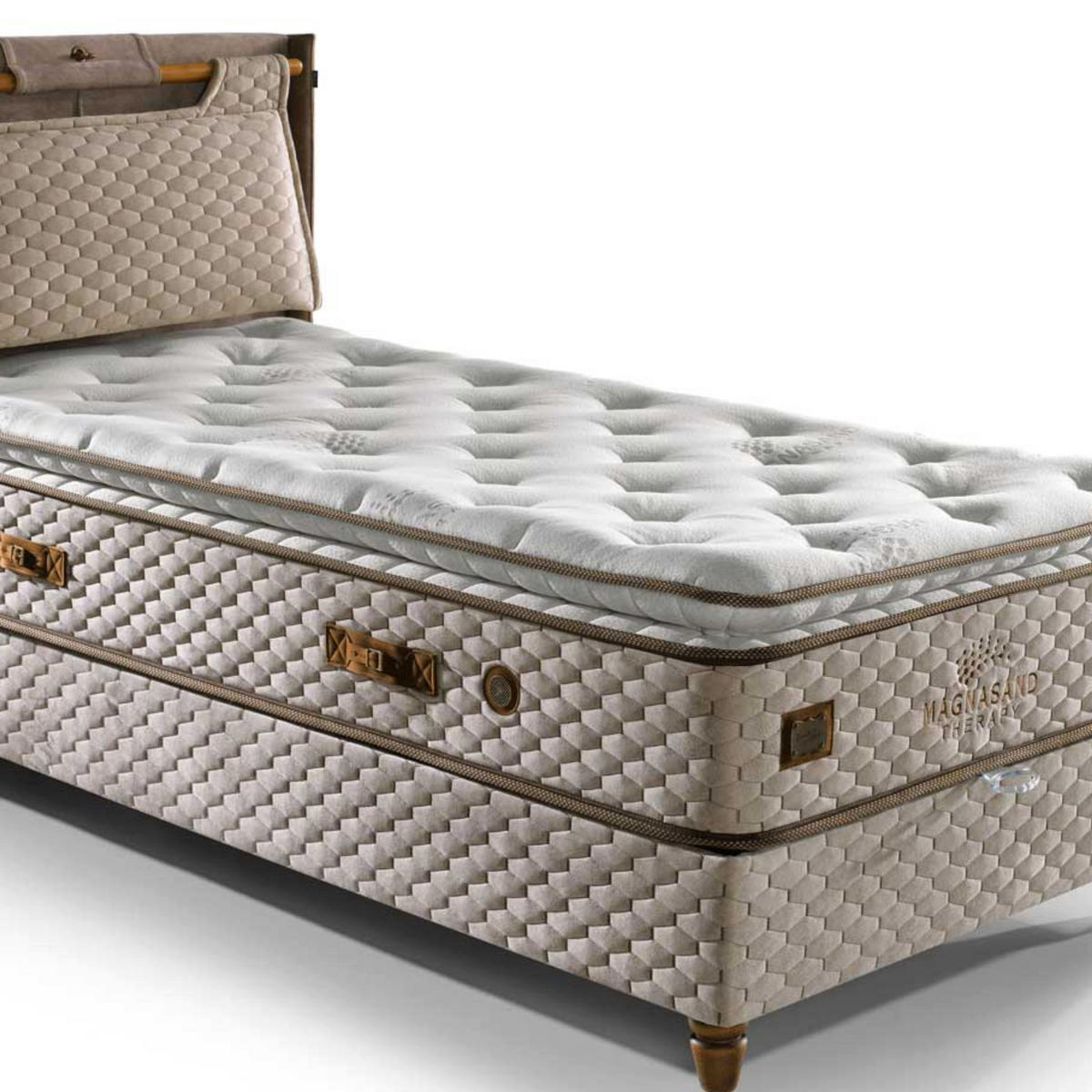 MATRATZE 180x200 Bambi Magnasand H3 Höhe 33 cm - Weiß, Textil (180/200cm)