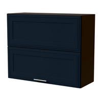 KLAPPHÄNGESCHRANK Salo W8B/90-AV Lava / Indigo Matt 90 / 32,5 / 72cm - Dunkelgrau/Dunkelblau, Holz/Holzwerkstoff (90/72/32.5cm) - Feldmann-Wohnen