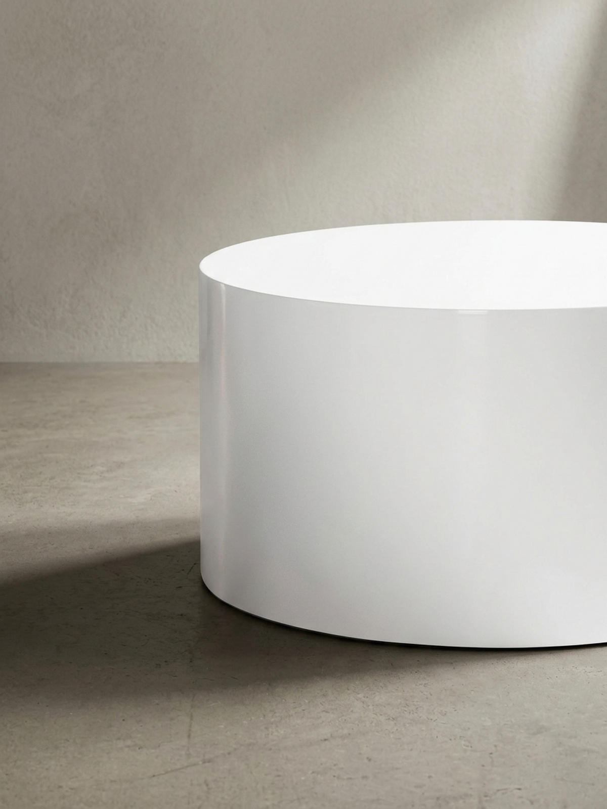 COUCHTISCH rund in Weiß Hochglanz, 60x60x30 cm, Modernes Design - Weiß, Holzwerkstoff (60/60/30cm) - KADIMA DESIGN