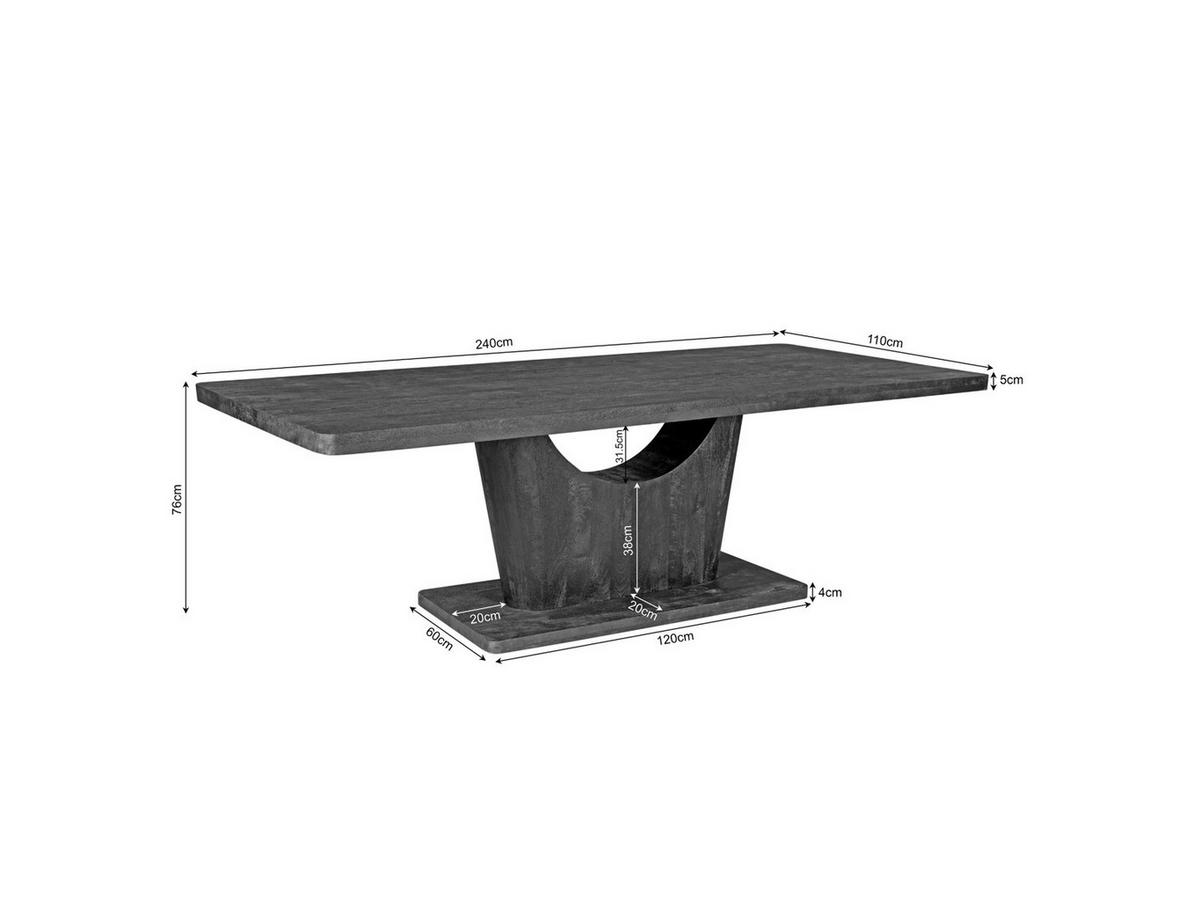 ESSTISCH Vocoza 240 cm X 110 cm Braun - Braun, Holz (110/240/76cm) - Villa Möbel