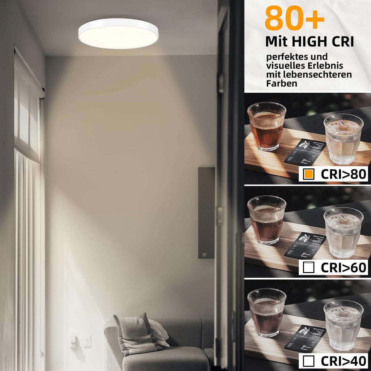 DECKENLEUCHTE Cassiopeia 21/21/5.7 cm - Weiß, Kunststoff (21/21/5.7cm) - ZMH