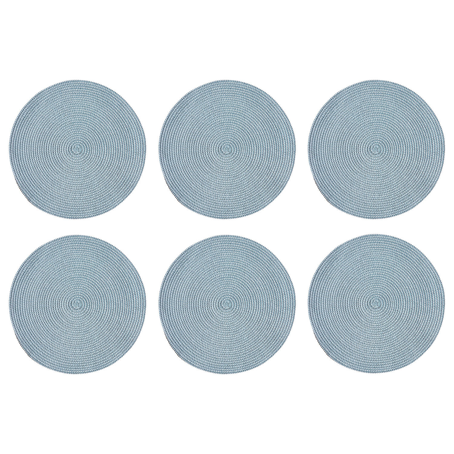 TISCHSET (6er-Set) Ambiente rund - Hellblau, Kunststoff (38/38cm) - Butlers