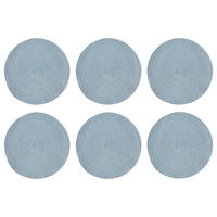 TISCHSET (6er-Set) Ambiente rund - Hellblau, Kunststoff (38/38cm) - Butlers