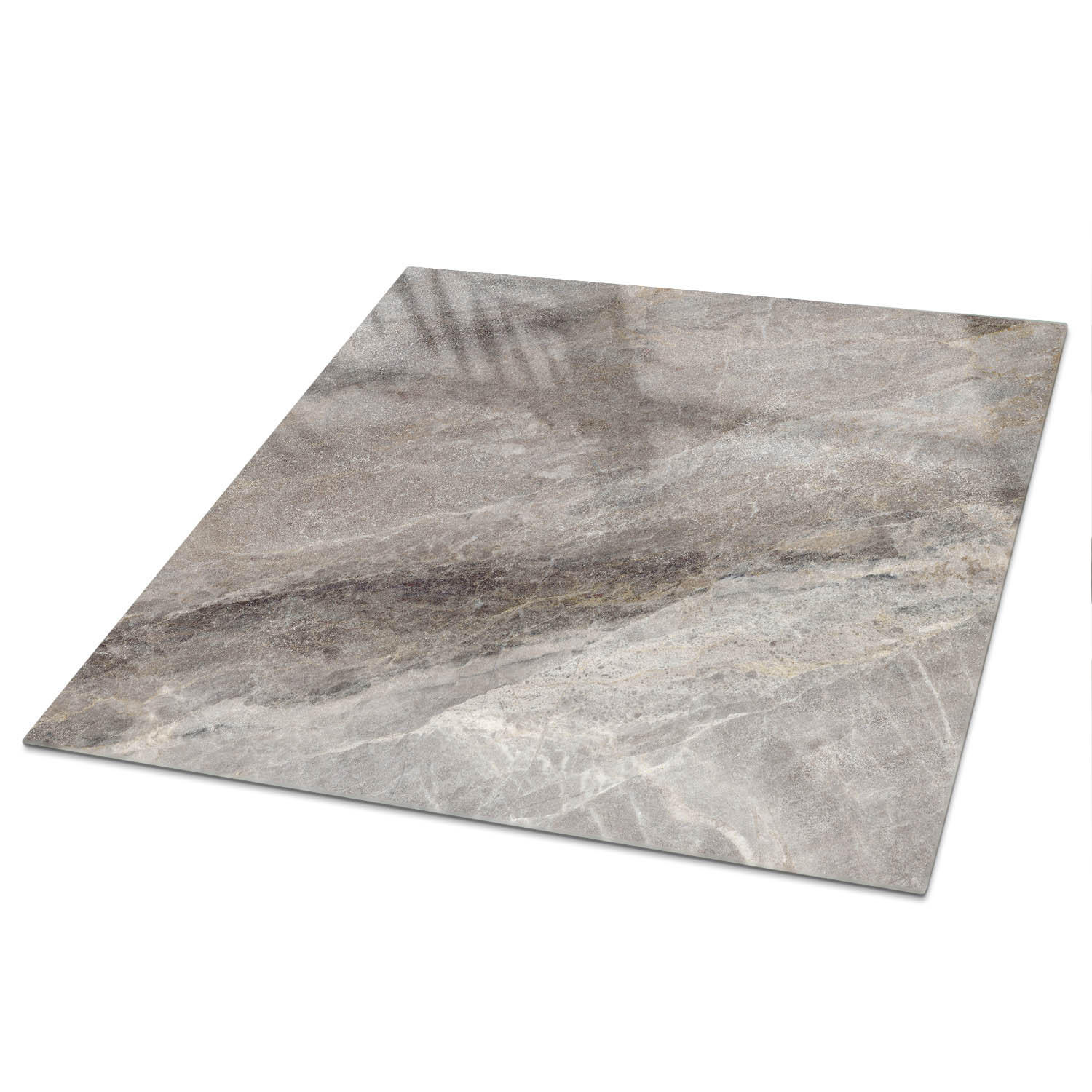 TISCHPLATTE 50x50 cm – Steintextur - Braun, Glas (50/50/0.4cm) - Wallfluent