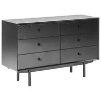 KOMODA s 6 zásuvkami Černá Alcester - černá, kompozitní dřevo (120/75/40cm) - Beliani