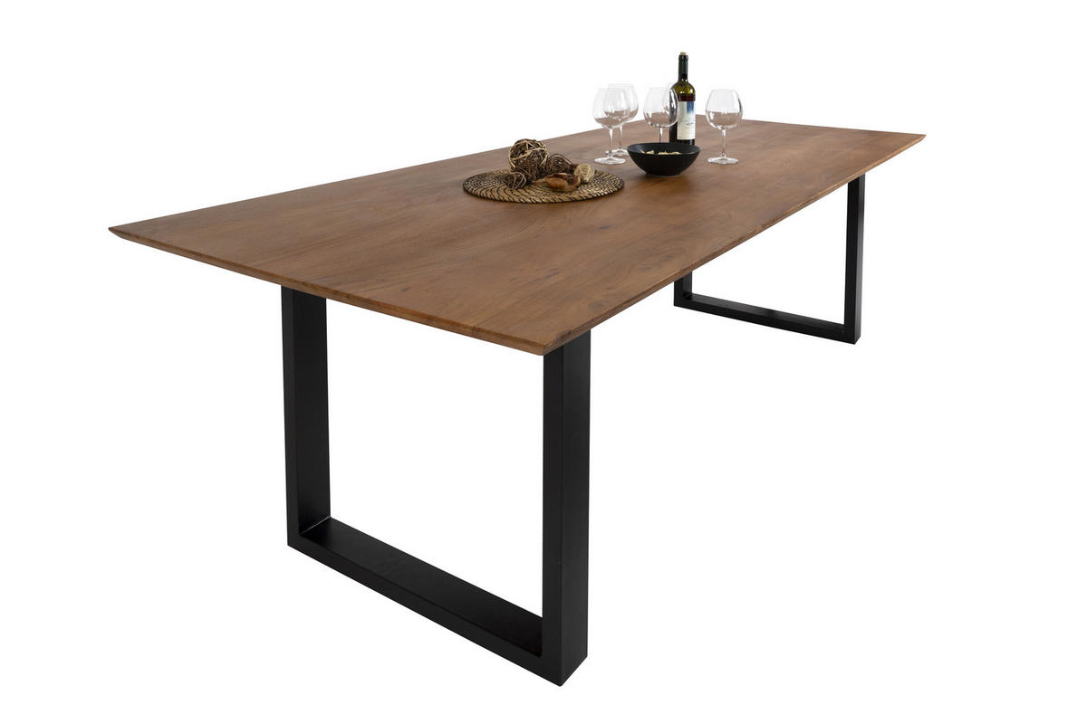 ESSTISCH ATLANTA - Schwarz/Braun, Holz/Metall (100/280/77cm) - SAM