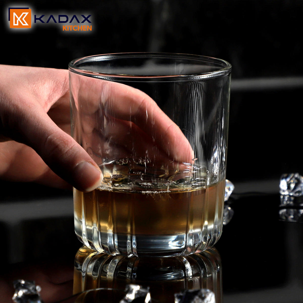 KADAX Gläser 280 ml Set mit 6 Gläsern für Whiskysaft - Transparent, Glas (0.28L) - KADAX