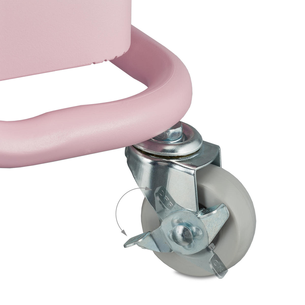 ROLLWAGEN - Rosa, Kunststoff/Textil (38/86/39cm) - Relaxdays