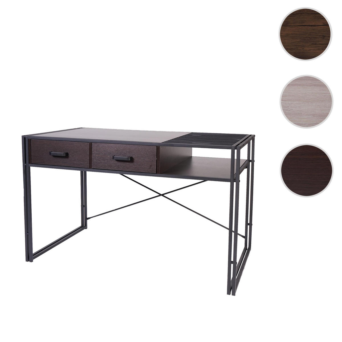 SCHREIBTISCH rechteckig Dunkelbraun - Dunkelbraun, Holzwerkstoff (76/120/73cm) - MCW