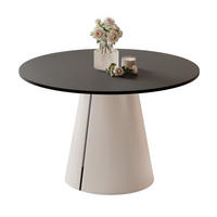 AUSZIEHTISCH BASE 120-196/76 cm, Kaschmir / Schwarz - Kaschmir/Schwarz, Holzwerkstoff/Metall (120/120/76cm) - Idohome