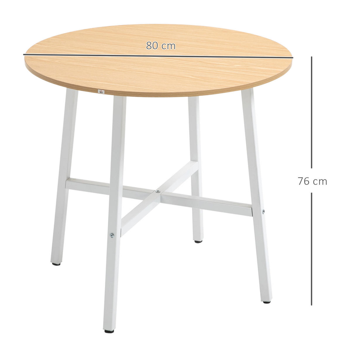 ESSTISCH Ø80/76 cm Natur aus Sperrholz - Braun, Holzwerkstoff (80/80/76cm) - OKMYHOME