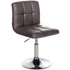 DREHSTUHL Lederlook braun - Chromfarben/Braun, Textil/Metall (44/74/49cm) - CLP