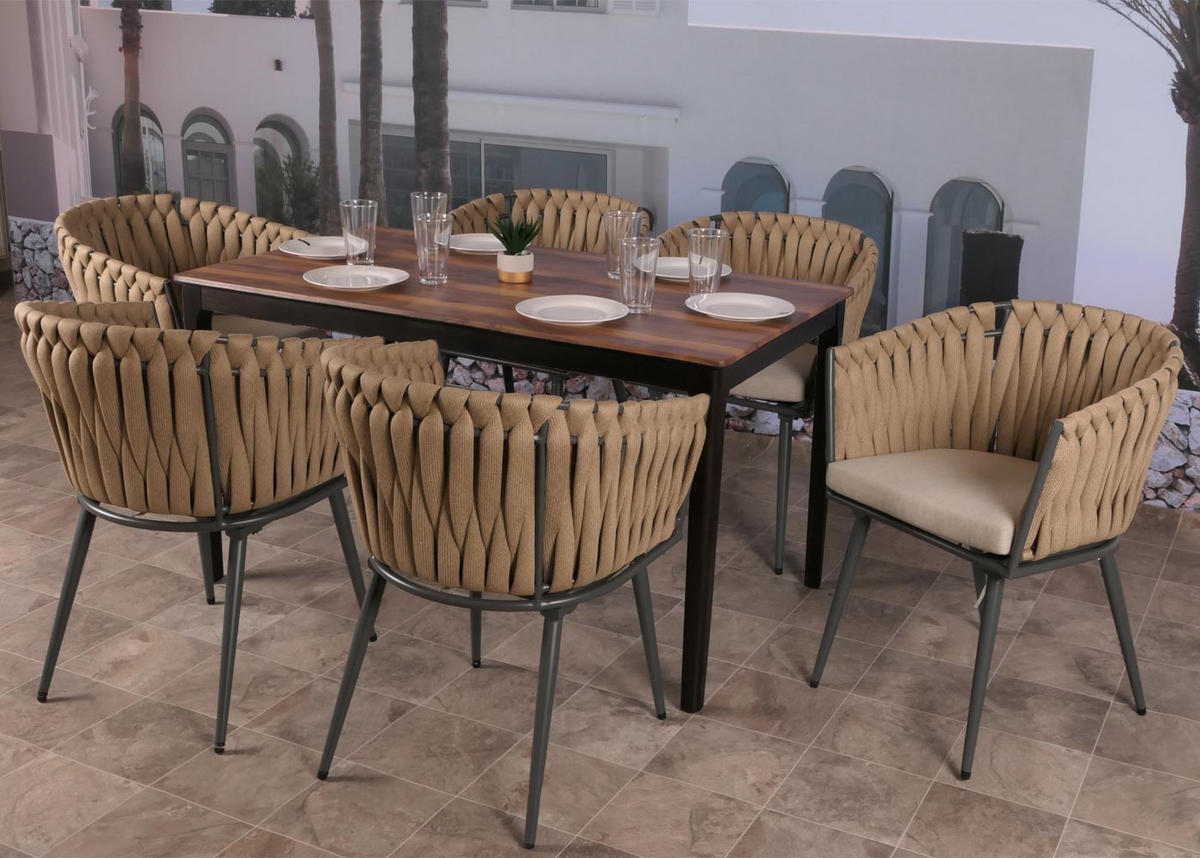 JEDILNIŠKA STOL Anthracite, siva, komplet 2 kosov - siva/antracit, tekstil (61/82/57cm) - MCW