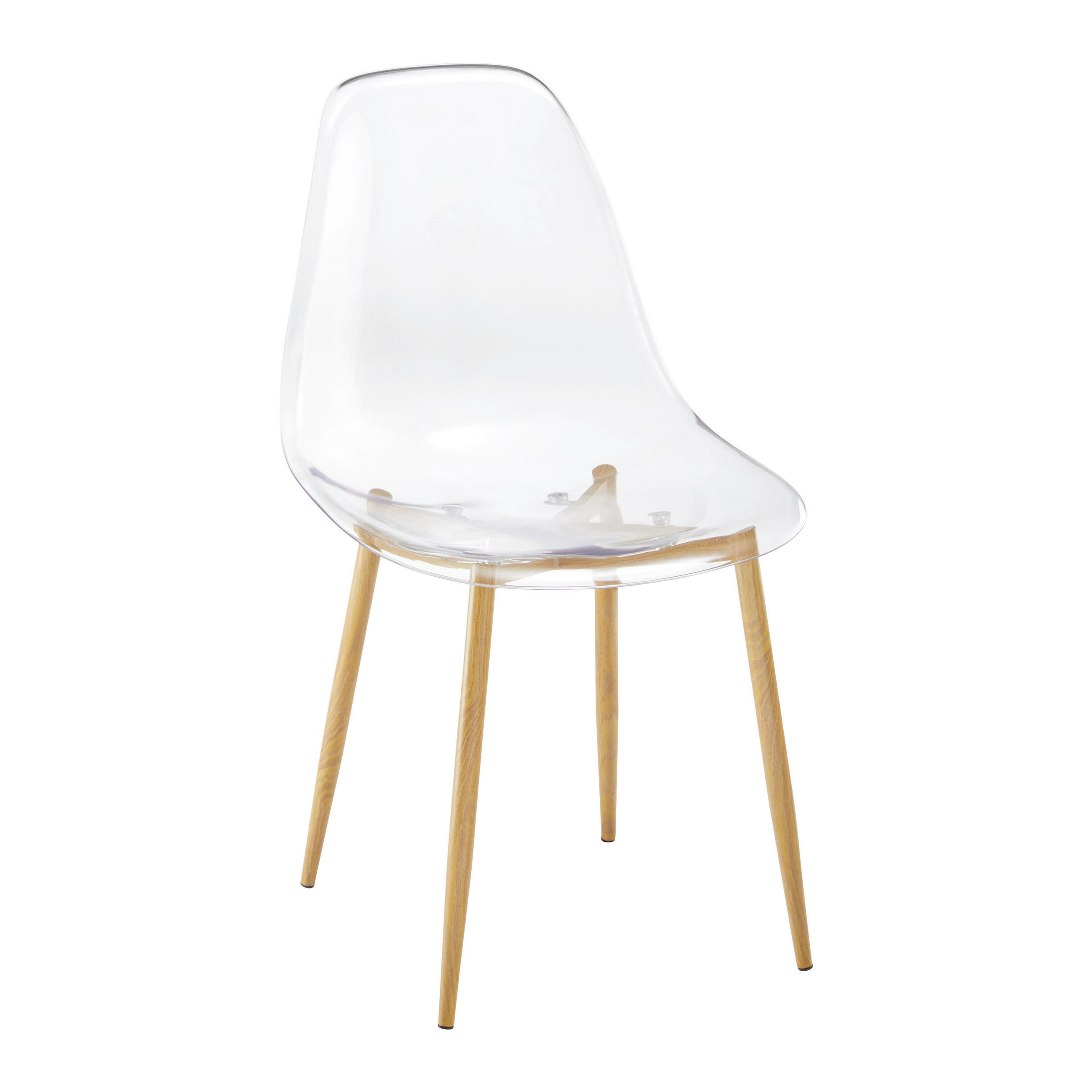 STUHL Vinnie Transparent Kunststoff - Transparent, Metall (47/83/52cm) - Bessagi Home