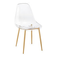 STUHL Vinnie Transparent Kunststoff - Transparent, Metall (47/83/52cm) - Bessagi Home
