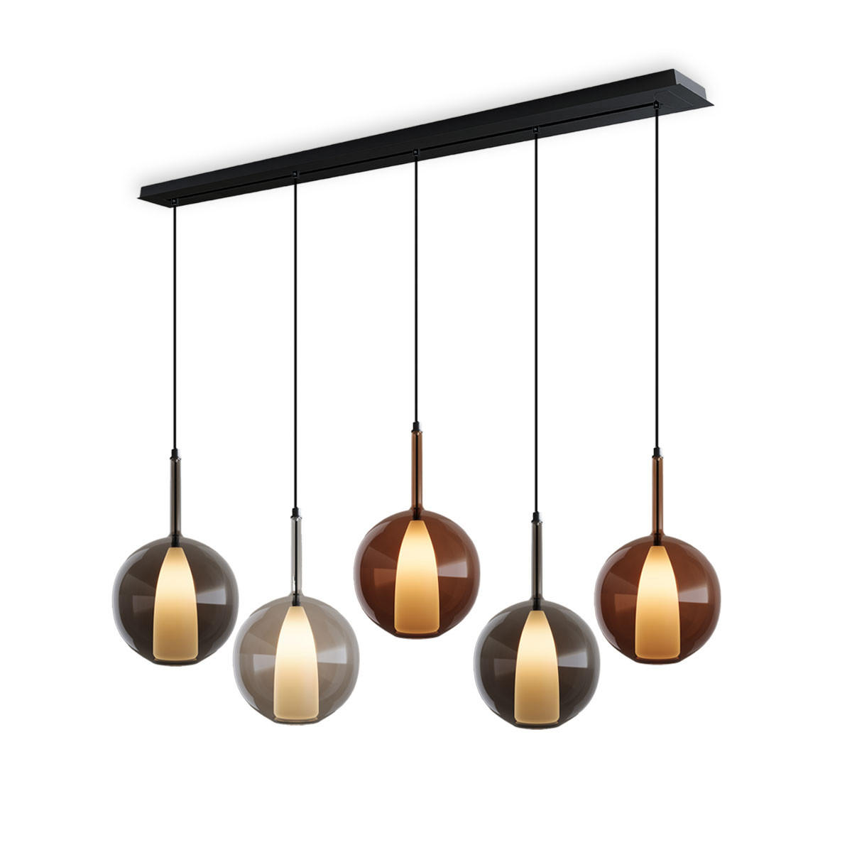 HÄNGELEUCHTE Belluna Mehrfarbig Ø 24cm - Multicolor, Glas (24/24/45cm) - s.luce