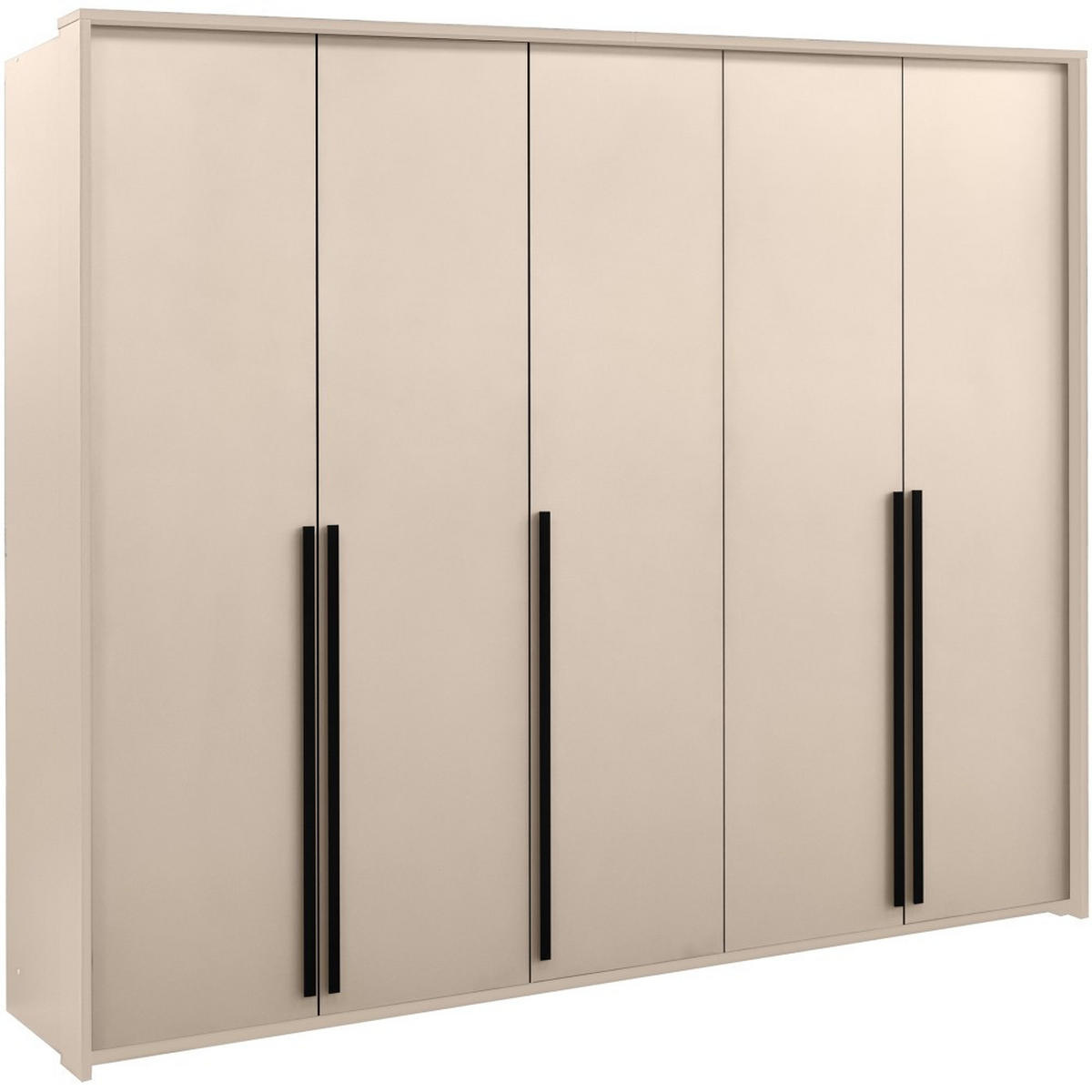 DREHTÜRENSCHRANK Giana mit 5 Türen, 255 cm, Beige Sand - Sandfarben/Beige, Holzwerkstoff (255/215/64.5cm) - Beautysofa