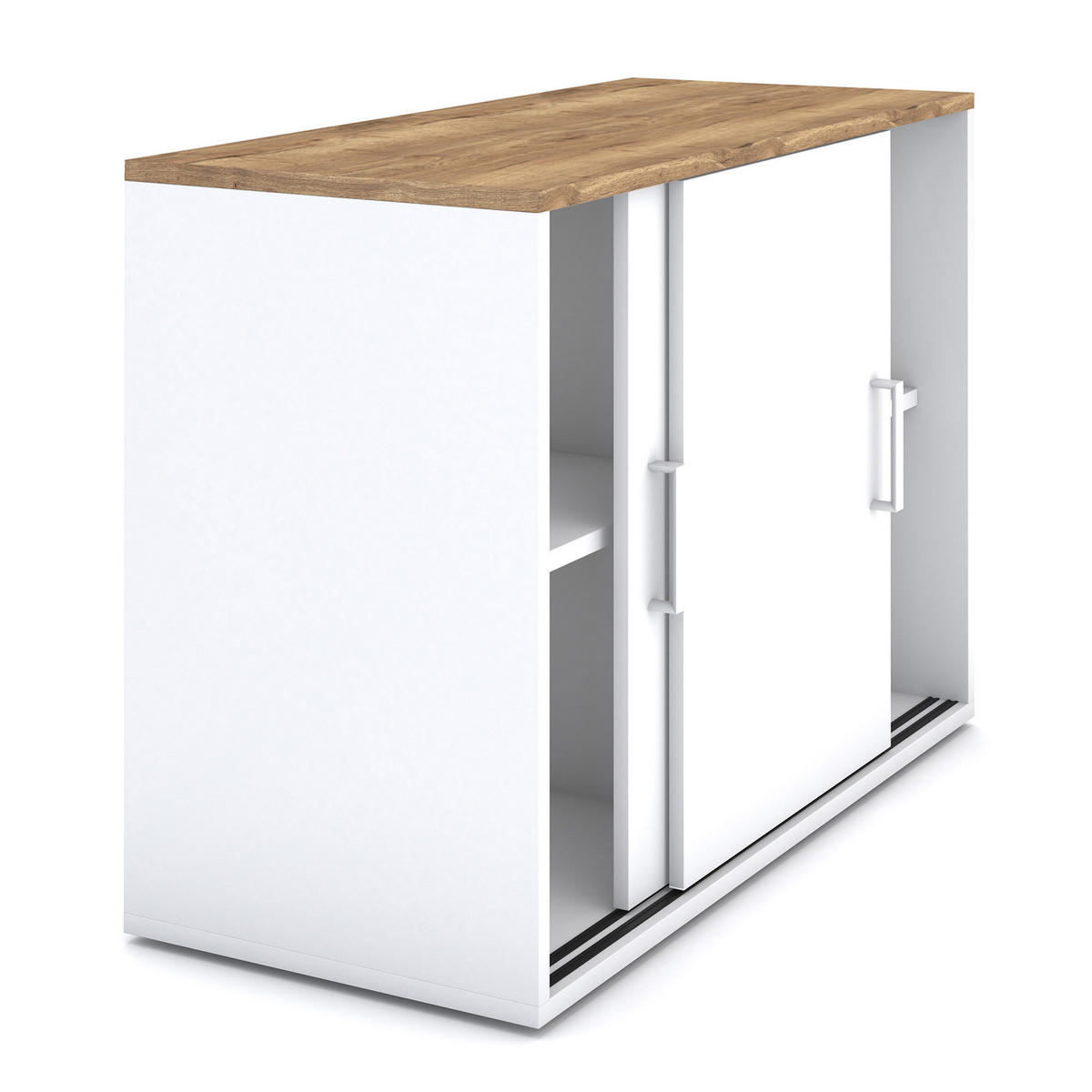 AKTENSCHRANK Schiebetürenschrank Allvia / Eiche Tabak - Eiche Wotan, Holz (100/72.5/44cm) - ASSMANN