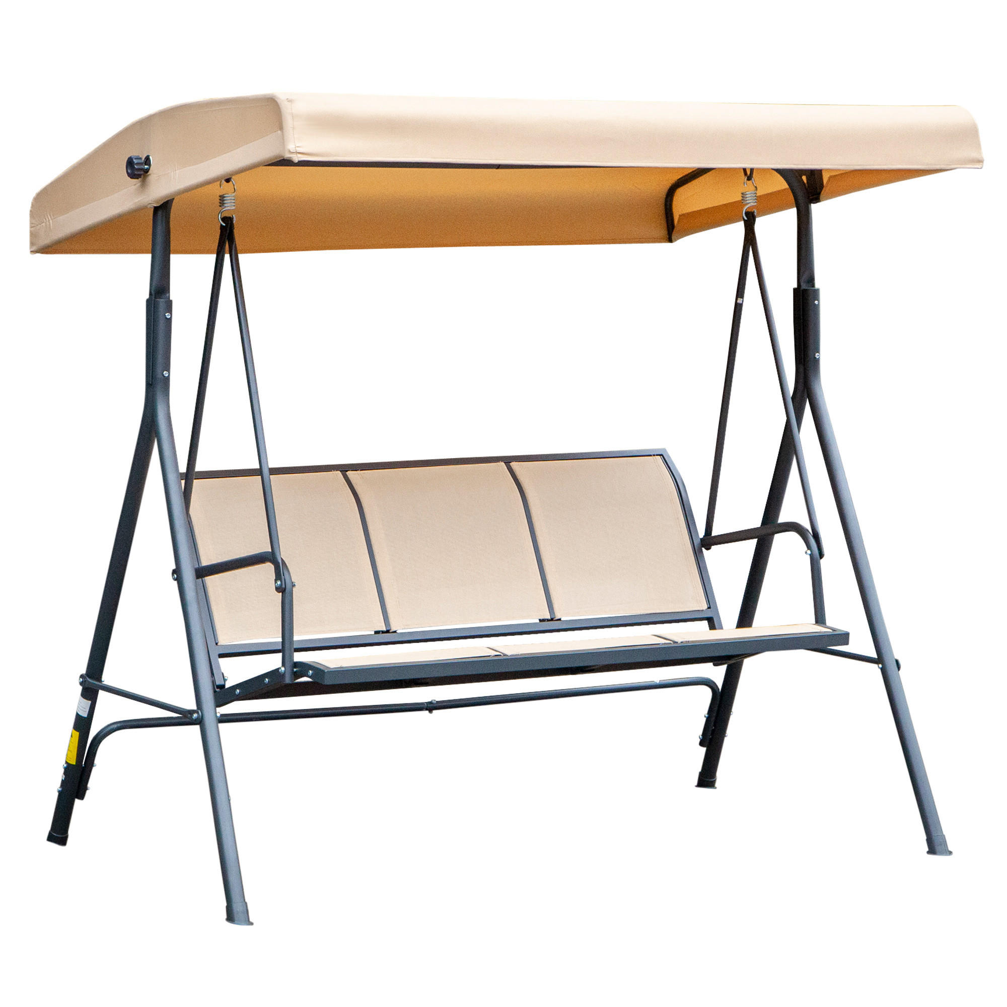 HOLLYWOODSCHAUKEL DE-15241 Beige - Beige, Metall (118/159/175cm) - ComfortXL